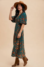 Load image into Gallery viewer, Emerald Burnout Maxi Dress