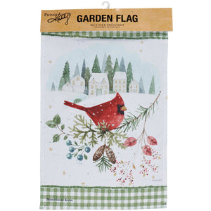 Primitives by Kathy - Winter Cardinal Garden Flag