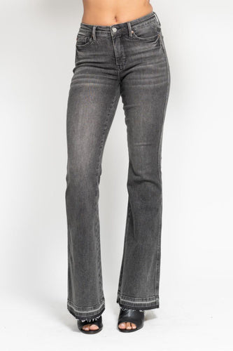 Judy Blue Tummy Control Release Hem Flare Jeans