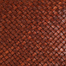 Load image into Gallery viewer, Close-up of brown woven leather texture