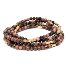 Load image into Gallery viewer, Set of beaded bracelets with gold accents on a white background