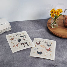 Load image into Gallery viewer, Primitives by Kathy - Love Of Goats Swedish Dishcloth Set