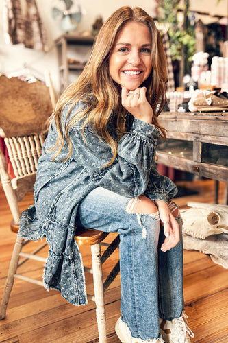 The Wildflower Wash Denim Tunic