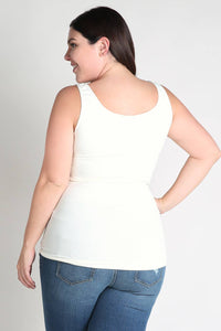 NIKIBIKI Plus Size Tank Top Ivory