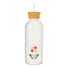 Load image into Gallery viewer, Butterfly Grow Evolve Transform Glass Water Bottle with Straw