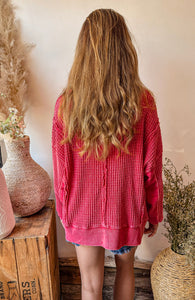 Backroad Breeze Pullover - RED