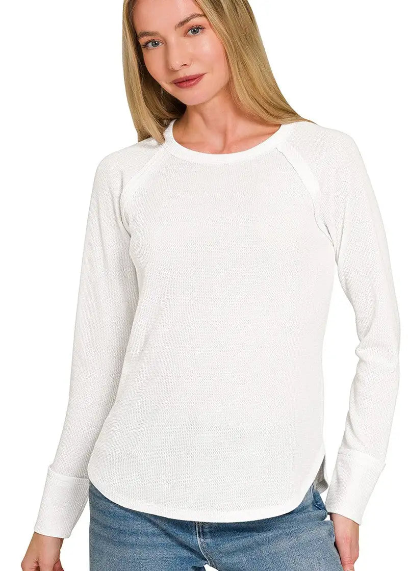 The Rowan Waffle Knit Top