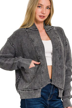 Load image into Gallery viewer, woman wearing black cardigan