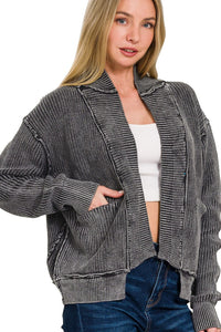 woman wearing black cardigan