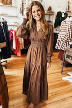 Load image into Gallery viewer, Notched Collar Maxi Dress
