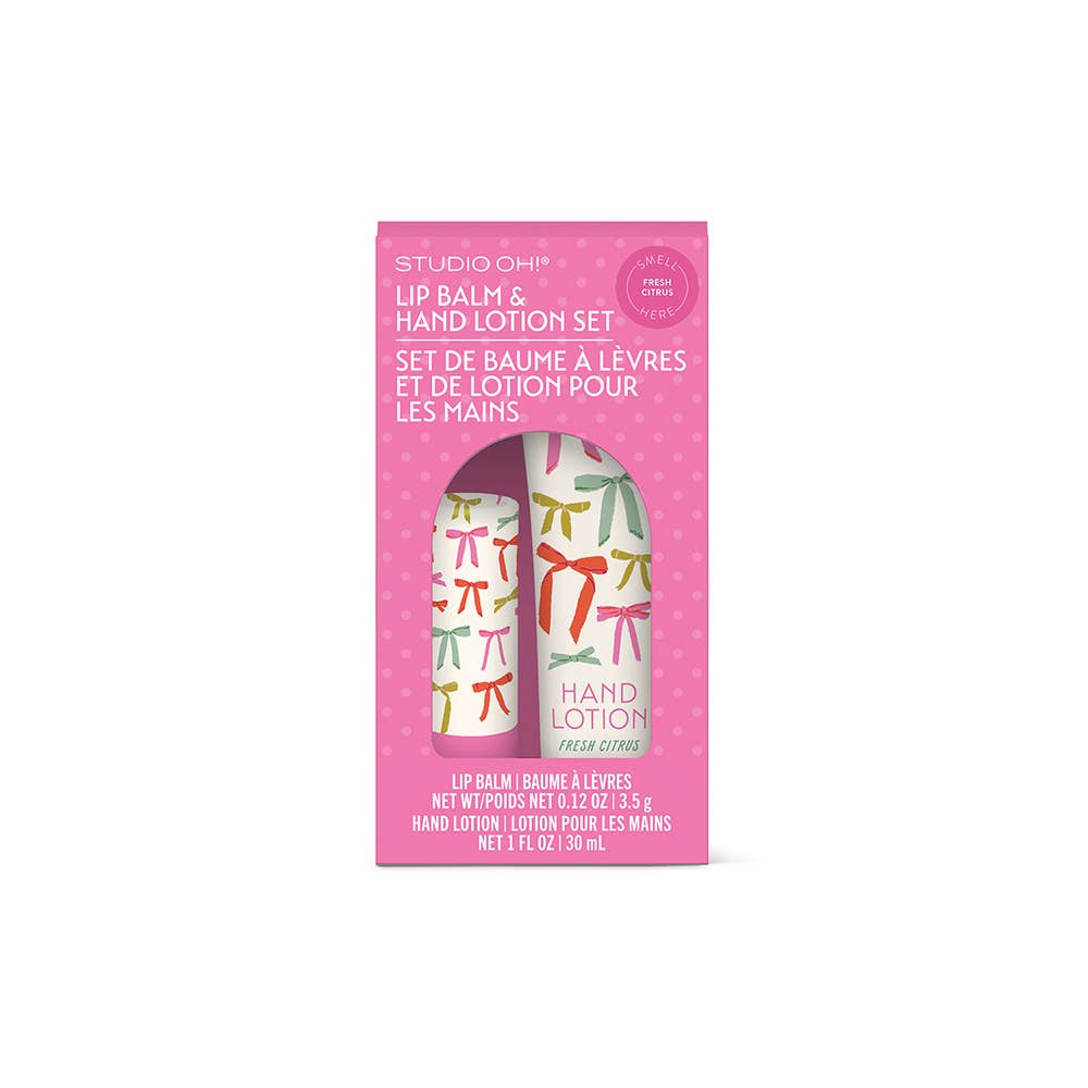 Studio Oh! - Put a Bow on It Lip Balm & Hand Lotion Set