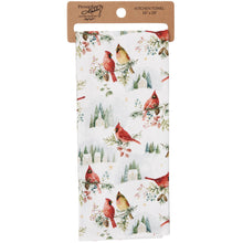 Load image into Gallery viewer, Primitives by Kathy - Winter Cardinals Kitchen Towel