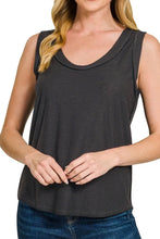 Load image into Gallery viewer, Slub Raw Edge Detail Tank Top