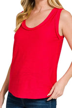 Load image into Gallery viewer, Slub Raw Edge Detail Tank Top