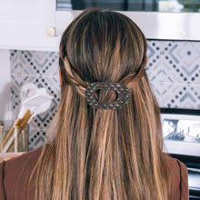 Load image into Gallery viewer, TELETIES - Flat Round Hair Clip | Small | Truly Taupe Quilted