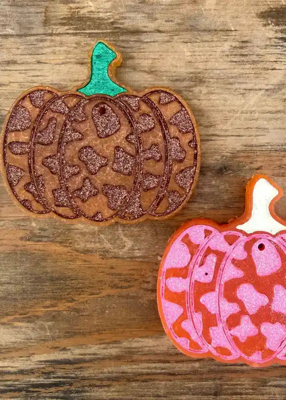Fall Cow Print Pumpkin Car Freshie