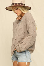 Load image into Gallery viewer, Pointelle Scalloped Sweater