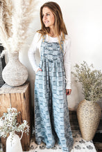 Load image into Gallery viewer, Washed Vintage Checker Wide Leg Overalls