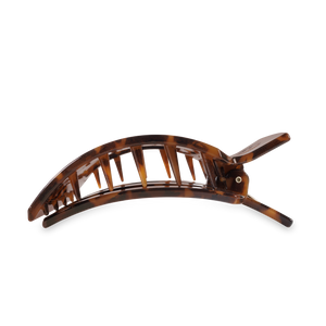TELETIES - Square Flat Hair Clip | Large | Tortoise