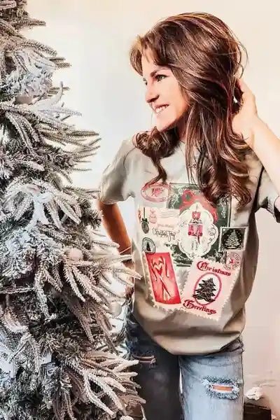 Vintage Christmas Post Card Tee