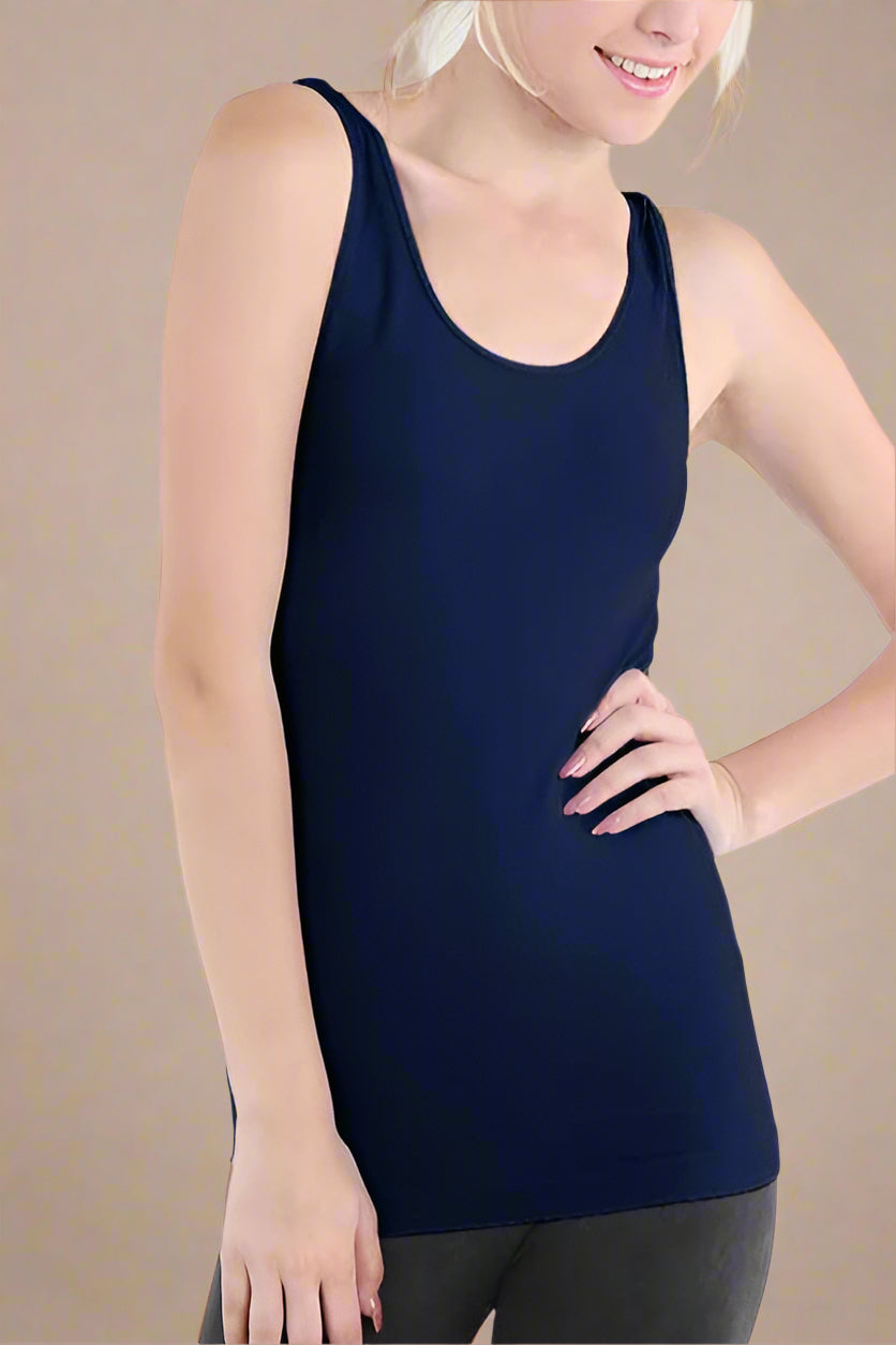NIKIBIKI - Plain Jersey Tank Top - NAVY - One Size
