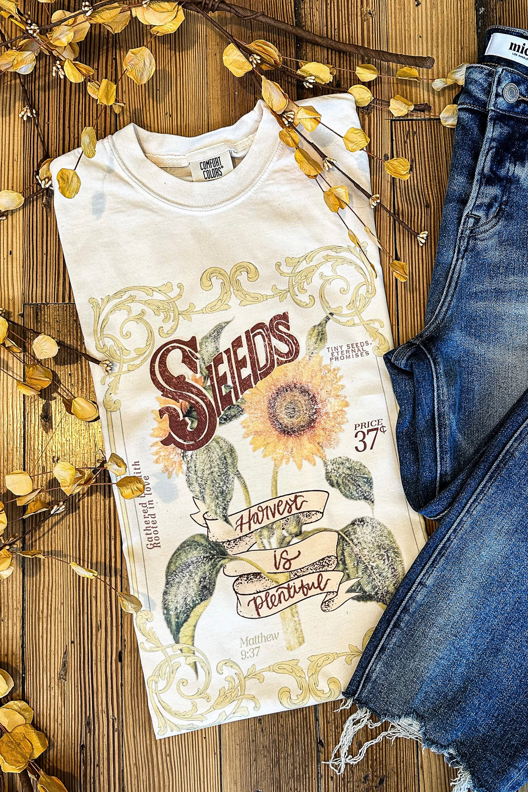 Harvest Is Plentiful, Seed Packet Graphic Tee