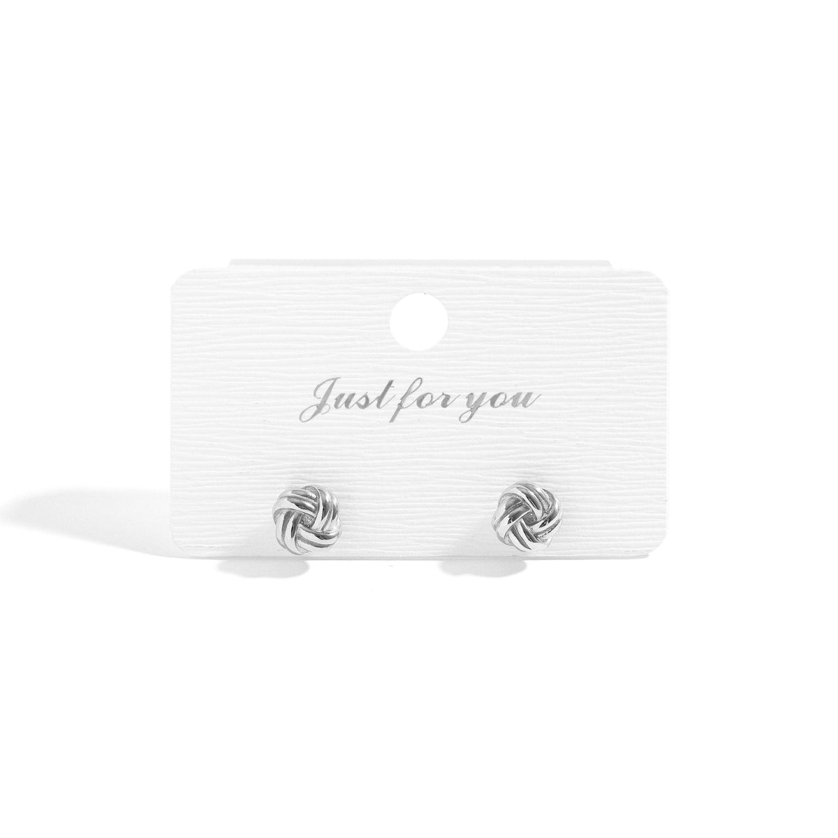 18K Gold PVD Stainless Steel Knot Stud Earrings: Stainless