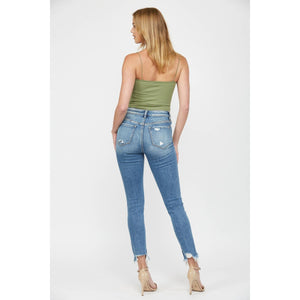 Mica High Rise Medium Wash Skinny Ankle Jeans
