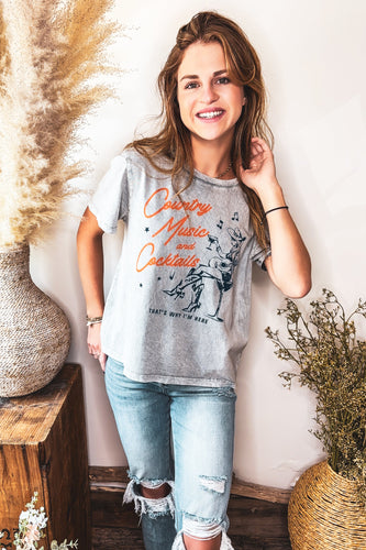 Country Music + Cocktails Tee