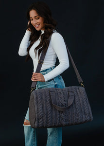 Cable Knit Weekender Bag