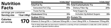 Load image into Gallery viewer, Nutrition facts label for a bar product with serving size, calories, and nutritional content.