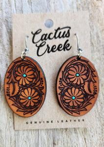 Laura Handmade Leather Earrings