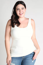 Load image into Gallery viewer, NIKIBIKI Plus Size Tank Top Ivory