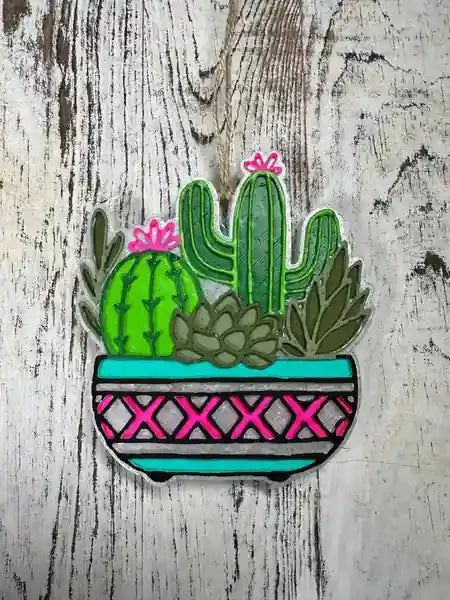 Succulent Cactus Freshie: Volcano