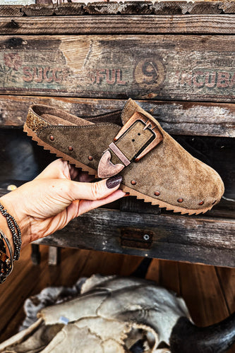 Very G BOSTON Mule Slip On w/Buckle KHAKI