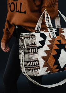 Aztec Textured Weekender Bag