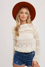 Load image into Gallery viewer, Rosalind Ruffle Lace Knit Top
