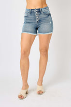 Load image into Gallery viewer, JUDY BLUE Button Fly Frayed Shorts
