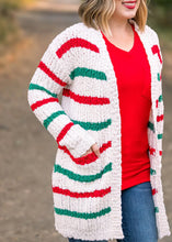 Load image into Gallery viewer, Christmas Stripe Cardigan