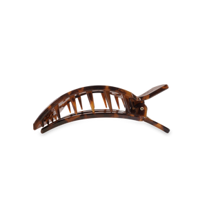 TELETIES - Square Flat Hair Clip | Med. | Tortoise