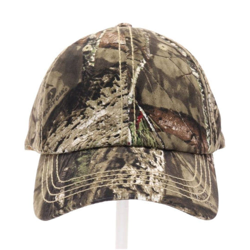 Camouflage baseball cap on a white background