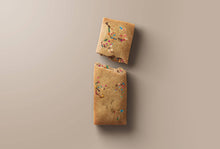 Load image into Gallery viewer, Two rectangular cookies with colorful sprinkles on a beige background