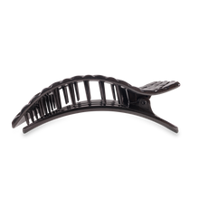 Load image into Gallery viewer, TELETIES - Flat Rectangle Hair Clip | Large | Jet Black Quilted