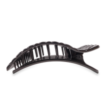 Load image into Gallery viewer, TELETIES - Flat Rectangle Hair Clip | Large | Jet Black Quilted