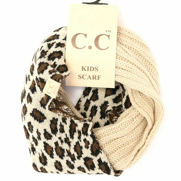 C.C Beanie - KIDS Scarf - Leopard Print CC Infinity: Beige