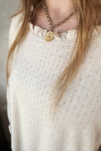 Load image into Gallery viewer, Prairie Dust Crochet Sleeve Knit Top