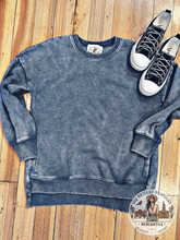 Load image into Gallery viewer, Acid Wash Hi Low Pullover