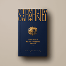 Load image into Gallery viewer, Collagen protein bar packaging with 'Strsh honey' branding on a beige background