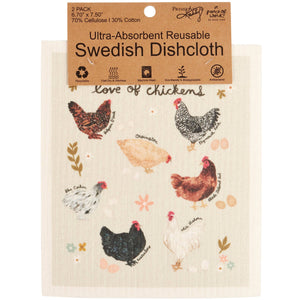 Primitives by Kathy - Love Of Goats Swedish Dishcloth Set