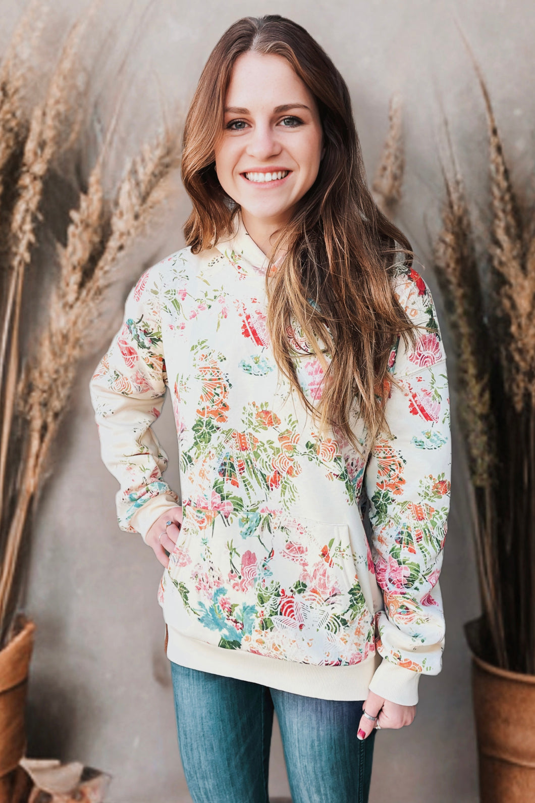 Ampersand Avenue - Mon Amour Hoodie - Wildflower Whimsy Paisley